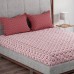 Trident 120 TC 100% Cotton Double Bedsheet Set (Fall Red)